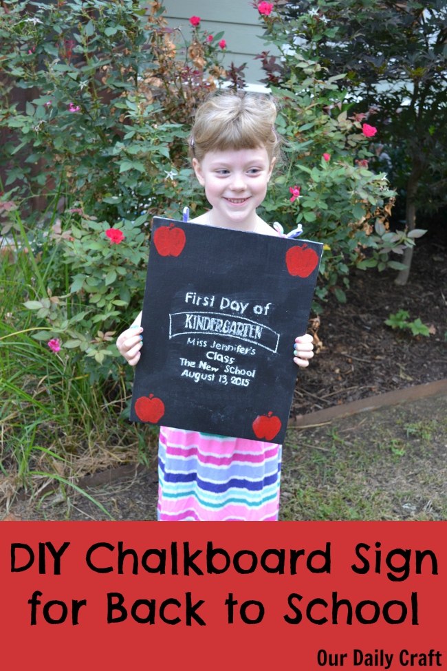 First Day of School: How to Make a Chalkboard for Photos