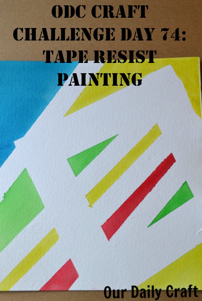 Tape Resist Painting, Crafts