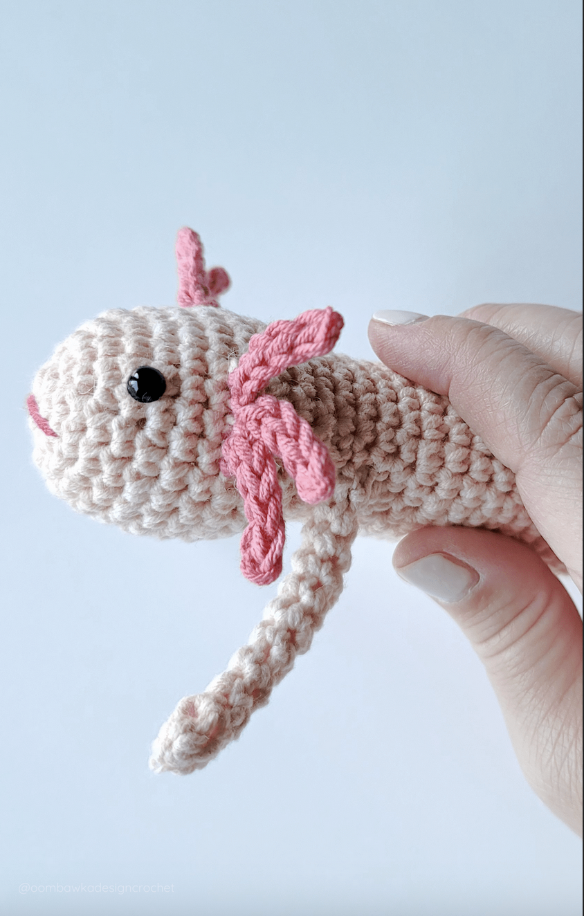 Axolotl Bulky amigurumi Crochet pattern by Lenn's Craft